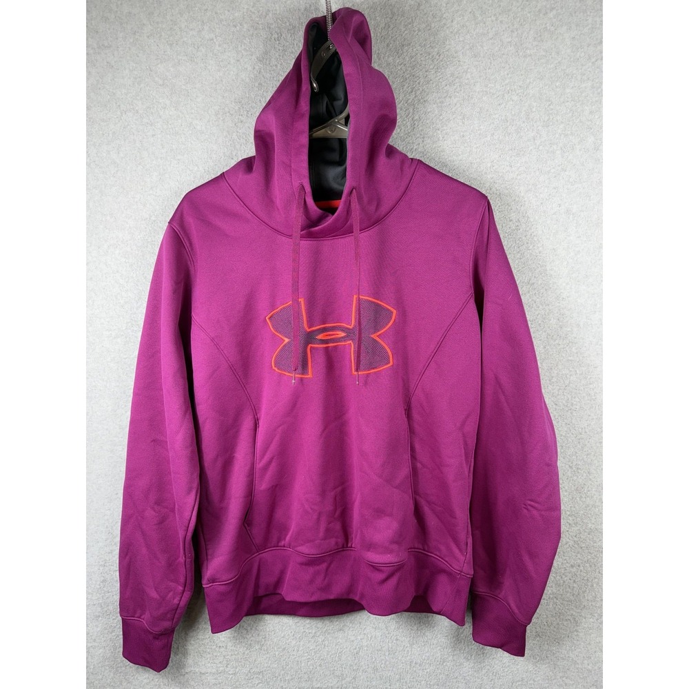 Under Armour‎ Hoodie Mens Large Pullover Storm ColdGear Fleece Sweatshirt Purple